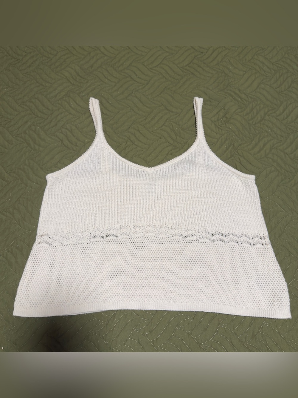 Old Navy Women’s Knit Camisole Tank Top XXL Off White Spaghetti Strap